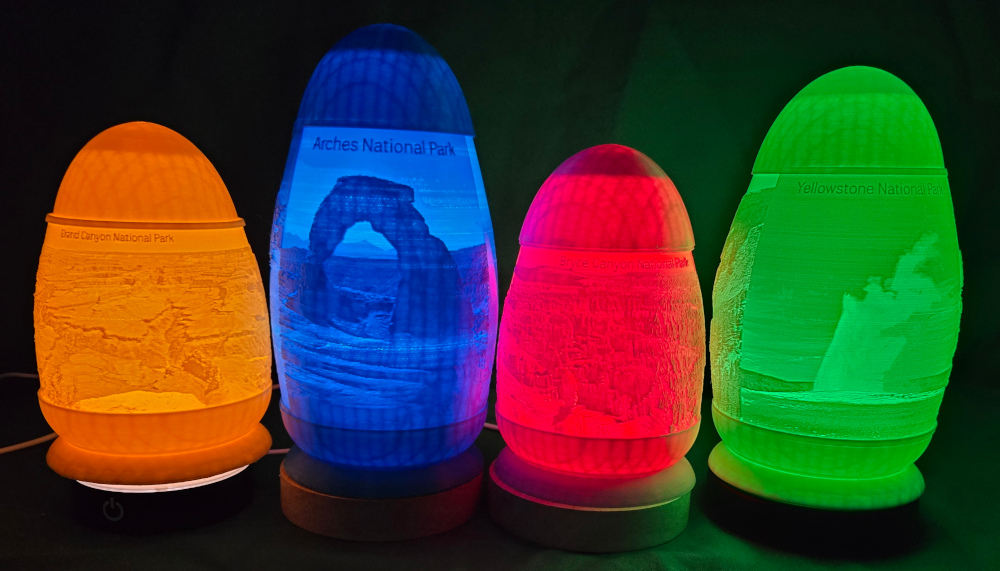 National Park Easter Egg Lithophanes