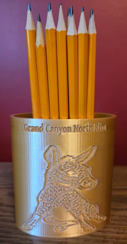 Brighty the Burro Pencil Holder Rear View