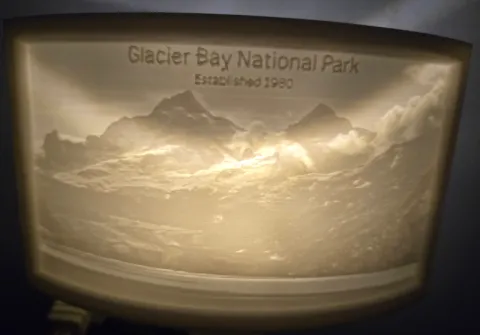 Glacier Bay National Park Nightlight Lithophane