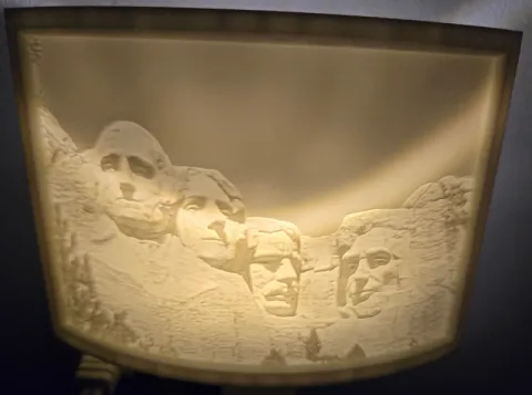 Mount Rushmore National Memorial Nightlight Lithophane