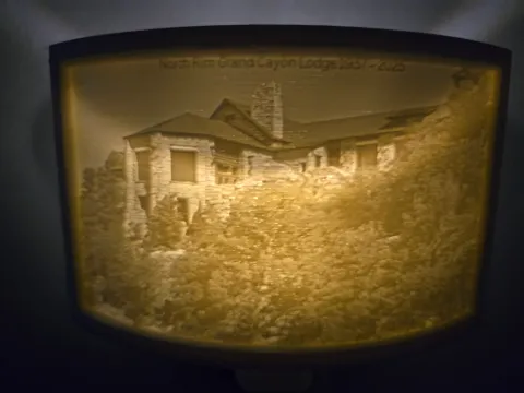 The Grand Canyon Lodge on the North Rim Nightlight Lithophane