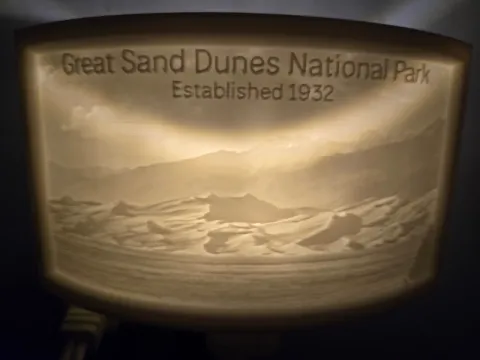 Great Sand Dunes National Park Nightlight Lithophane