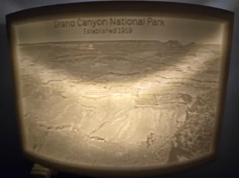 Grand Canyon National Park Nightlight Lithophane