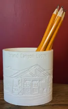 North Rim Grand Canyon Lodge Pen and Pencil Organizer Front View
