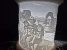 Lithophane photo 1 with light on